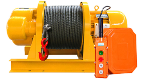 Where should the winch be fixed when in use